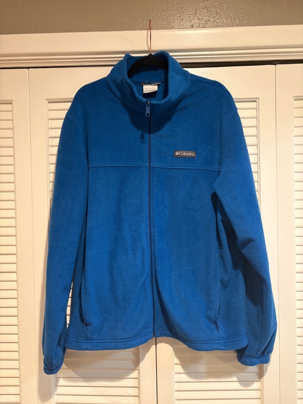 Columbia Royal Blue Fleece with Contrast Logo Patch